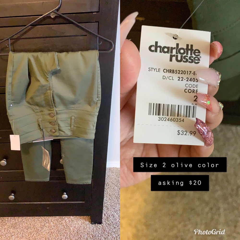 Olive high rise jeans